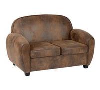 Banquette club Stanis 2 places marron - Atmosphera createur d'interieur