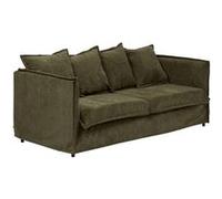 Atmosphera Créateur d'intérieur - Canapé Droit Odile 3 Places Polyester 200cm Vert Cèdre Vert G