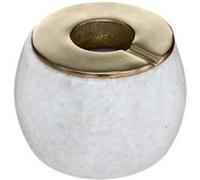 Atmosphera - Cendrier marbre et métal - blanc - D12 cm