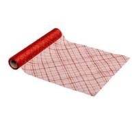 Chemin de table Organza Rouge Carreaux 28 x 500 cm - Feeric Christmas