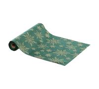 Atmosphera Créateur d'intérieur - Chemin de Table en Velours Pailleté 28x300cm Vert