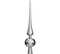 Cimier 1 Boule pour Sapin Maison 28cm Argent Argent