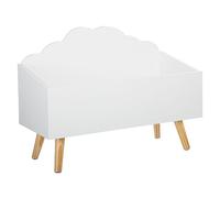 ATMOSPHERA CREATEUR D'INTERIEUR Coffre à Jouets en Bois pour Enfant Nuage Blanc.