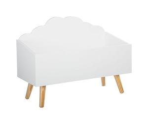 ATMOSPHERA CREATEUR D'INTERIEUR Coffre à jouets en bois pour enfant nuage blanc.