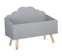 Atmosphera – Coffre à jouets Nuage – MDF Gris 58x28x45 cm