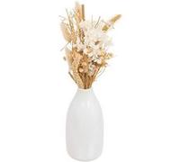 Atmosphera Créateur d'intérieur – Composition de fleurs séchées Vase H25 cm – Blanc