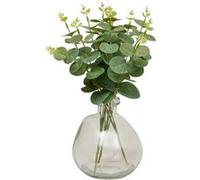 Atmosphera Créateur d'intérieur - Composition Eucalyptus Artificiel & Vase "Urice" 35cm Vert