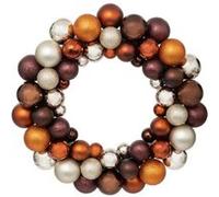 Atmosphera Créateur d'intérieur - Couronne Boule de Noël 35cm Marron