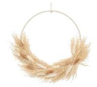 Atmosphera - Couronne de fleurs séchées murale Sieste à Lourmarin Ø34 cm Blanc