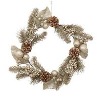 Couronne de Noël "Pomme de Pin" 40cm Or