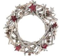 Atmosphera Créateur d'intérieur - Couronne de Noël "Première Étoile" 32cm Gris Gris G