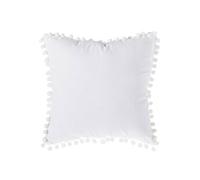 Atmosphera - Coussin Pompons - Ivoire - 40x40 cm