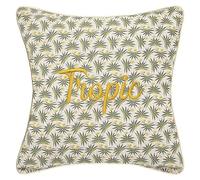 ATMOSPHERA CREATEUR D'INTERIEUR Coussin brodé déhoussable 40x40 Palma Tropic