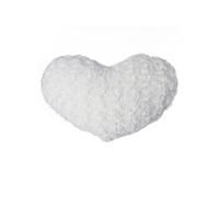 Atmosphera Créateur d'intérieur - Coussin Coeur Bouclée 28x36cm Écru Blanc, Blanc G