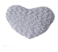 Atmosphera Créateur d'intérieur - Coussin Coeur "Bouclée" 28x36cm Gris Clair Gris, Gris G