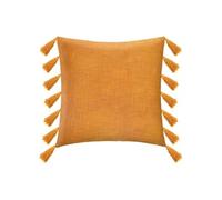 Atmosphera Créateur d'intérieur - Coussin Déco à Pompons "Gypsy" 50x50cm Ocre