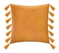 Atmosphera Créateur d'intérieur - Coussin Déco à Pompons "Gypsy" 50x50cm Ocre Jaune G