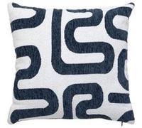 Atmosphera Créateur d'intérieur - Coussin Déco Chenille "Safina" 40x40cm Bleu Égéen Bleu G