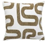 Atmosphera Créateur d'intérieur - Coussin Déco Chenille "Safina" 40x40cm Kaki G