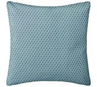 Atmosphera - Coussin Motifs Otto en coton - Bleu canard - 38 x 38 cm