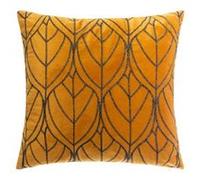 Atmosphera Créateur d'intérieur - Coussin Déco en Velours "Lur" 40x40cm Ocre Ocre G