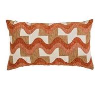 Atmosphera Créateur d'intérieur - Coussin en Jacquard Chenillé "Floe" 38x58cm Ambre Orange
