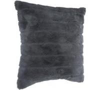 Coussin fourrure gris foncé 45X45