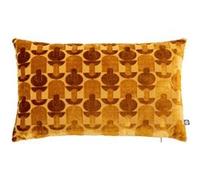 Atmosphera - Coussin Luna Jacquard Velours Ocre 30x50cm