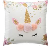 Atmosphera Créateur d'intérieur Coussin licorne polyester multicolore 40 cm x 40 cm x 19 cm