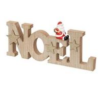 Atmosphera – Décoration de Noël en bois «Père Noël» 30 cm Marron G