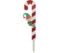 Atmosphera Créateur d'intérieur - Déco de Noël Pancarte "Sucre Orge & Lutin" 70cm Rouge Rouge G