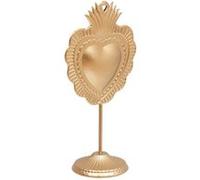 Atmosphera Créateur d'intérieur - Décoration à Poser Coeur "The Floral" 35cm Or G