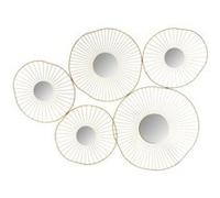 Atmosphera Créateur d'intérieur - Décoration Murale 5 Miroirs "Flower" 78cm Or G