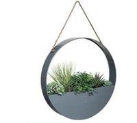 Créateur d'intérieur - Décoration Murale à Suspendre "Plante" 44cm Gris