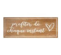 Atmosphera Créateur d'intérieur - Décoration Murale Bois "Profiter" 80cm Naturel Marron G