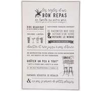 Déco murale ""Citation"" noir et blanc 38x58cm - Atmosphera createur d'interieur