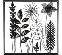 Atmosphera – Décoration murale Feuilles en métal 40x40 cm
