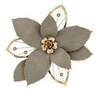 Atmosphera - Décoration murale Marjorie métal doré 54x56 cm