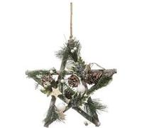 FEERIC Christmas - Déco de Noël Étoile décorée à Suspendre D 28 cm