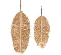 Atmosphera Décoration murale Oasis — raphia 70 cm naturel — Lot de 2