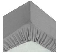 Atmosphera Créateur d'intérieur - Drap Housse 2 Personnes "Percale" 160x200cm Gris Gris G