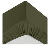 Atmosphera Créateur d'intérieur - Drap Housse Intérieur 140x190cm Kaki Vert