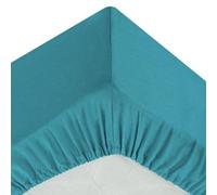Atmosphera Créateur d'intérieur - Drap Housse Intérieur 160x200cm Bleu Canard