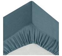 Drap Housse "Intérieur" 160x200cm Bleu Orage