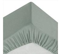 Atmosphera - Drap-Housse en Coton - Vert céladon - Bonnet H30cm - 90x190 cm