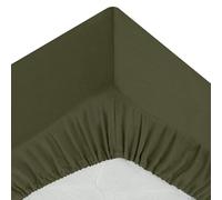 Atmosphera Créateur d'intérieur - Drap Housse Intérieur 90x190cm Kaki