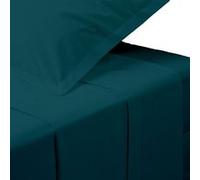 Atmosphera – Drap plat Percale 2 personnes 240x290 cm Bleu Egéen