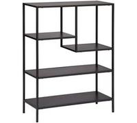 Atmosphera – Étagère bibliothèque Gota asymétrique 4 niveaux acier L 75 x H 100,5 cm noire