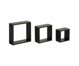 ATMOSPHERA CREATEUR D'INTERIEUR Etagere Murale Cube X3 (Noir)