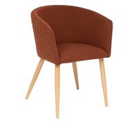 Atmosphera – Fauteuil à dîner Marlo hêtre tissu ambre